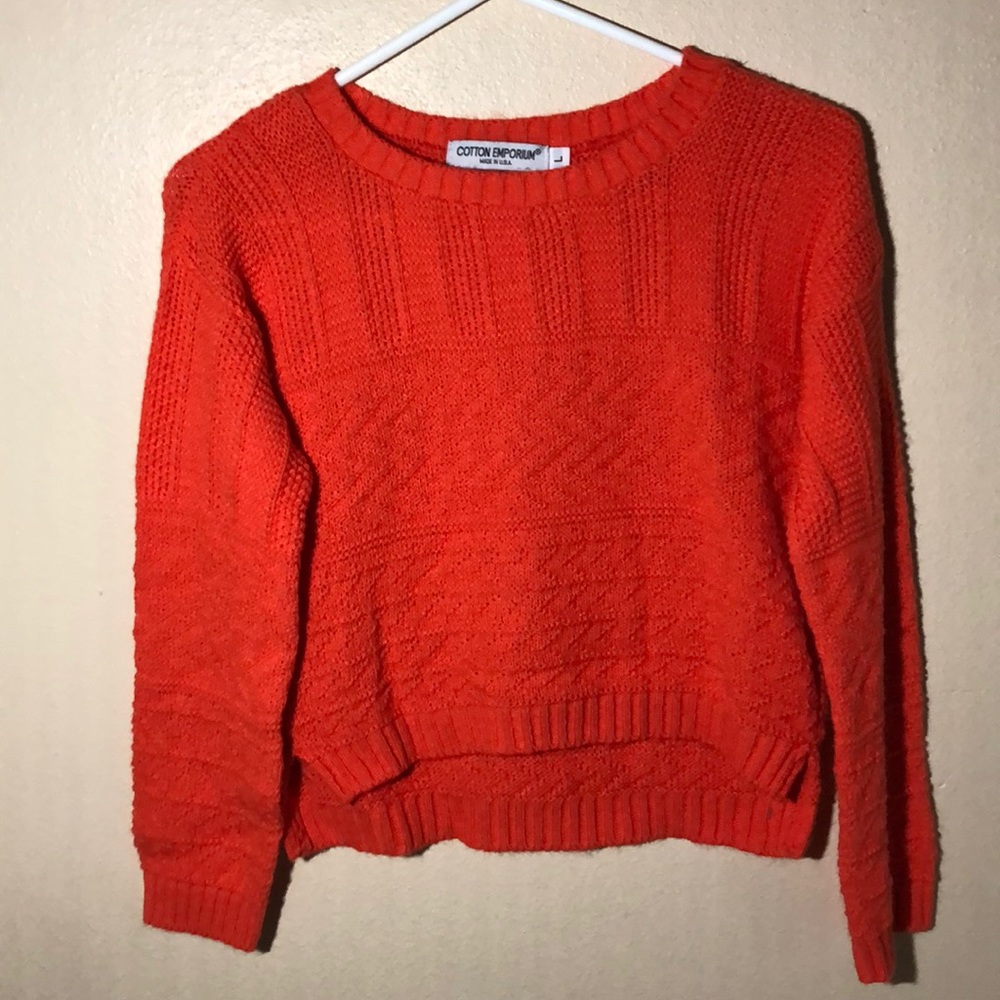 Cotton Emporium Textured Cable Sweater